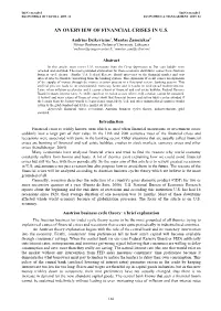 An Overview of Financial Crises in Us