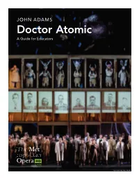 Doctor Atomic a Guide for Educators