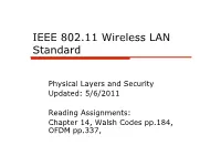 IEEE 802.11 Wireless LAN Standard
