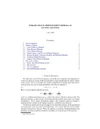 Introduction to Finite Element Methods on Elliptic Equations