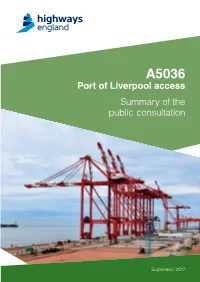 Port of Liverpool Access Summary of the Public Consultation