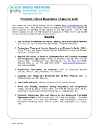 Depression Resource List