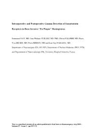 Intraoperative Gamma Probe Detection of Bone Invasive