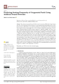 Predicting Sooting Propensity of Oxygenated Fuels Using Artificial