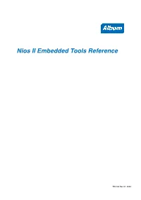 TR0130 Nios II Embedded Tools Reference