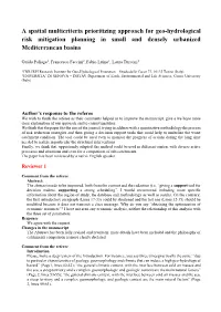 A Spatial Multicriteria Prioritizing Approach for Geo-Hydrological Risk Mitigation Planning in Small and Densely Urbanized Mediterranean Basins