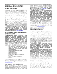 General Information 43 Aspects of Campus Activities, Including Employment, GENERAL INFORMATION Student Programming and Services