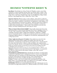Homocysteine Redux