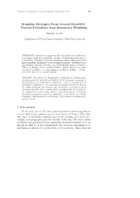 Quantum Mechanics from General Relativity : Particle Probability from Interaction Weighting