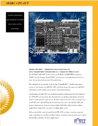 Sparc Cpu-8Vt