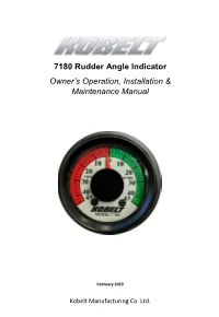 7180 Rudder Angle Indicator Manual
