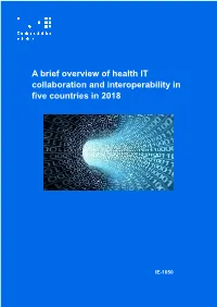 A Brief Overview of Health IT Collaboration and Interoperability in Five Countries in 2018