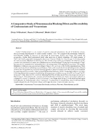 A Comparative Study of Neuromuscular Blocking Effects