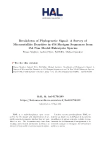 Breakdown of Phylogenetic Signal: a Survey of Microsatellite