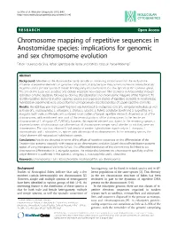 Chromosome Mapping of Repetitive Sequences in Anostomidae Species