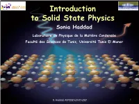 Introduction to Solid State Physics