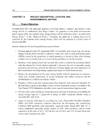 Project Description, Location, and Environmental Setting