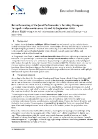 Right-Wing Violent Extremism and Terrorism in Europe – an Overview