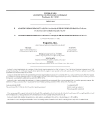Tapestry, Inc. (Exact Name of Registrant As Specified in Its Charter)