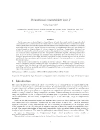 Propositional Computability Logic I∗