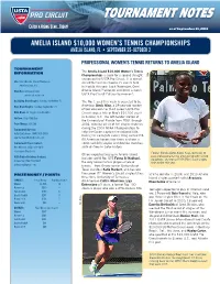 Tournament Notes