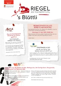 27.05.2021 Der KW 21