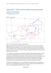 Appendix C. Well and Borehole Interpretations and Correlations A.A
