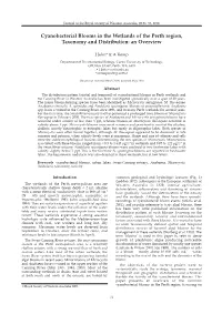 Cyanobacterial Blooms in the Wetlands of the Perth Region, Taxonomy and Distribution: an Overview