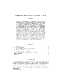 Elementary Applications of Fourier Analysis