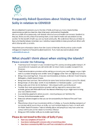 Frequently Asked Questions About Visiting the Isles of Scilly in Relation to COVID19 What Should I Think About When Visiting