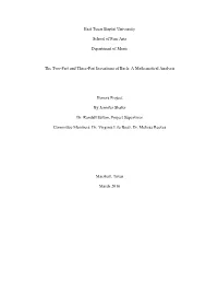 Mathematical Analysis of the Music of Johann Sebastian Bach