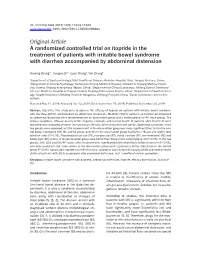 Original Article a Randomized Controlled Trial on Itopride in The
