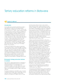 Tertiary Education Reforms in Botswana
