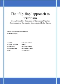 The 'Flip-Flop' Approach to Terrorism