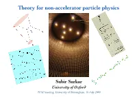 Theory for Non-Accelerator Particle Physics
