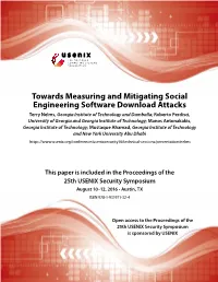 Towards Measuring and Mitigating Social Engineering Software