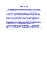 August 12, 1955 Hurricane Connie Was Also a Flood Maker in The