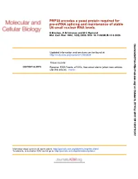 Cloning PRP38 by Complementation