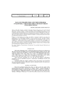 Data on Cerambycidae and Chrysomelidae (Coleoptera: Chrysomeloidea) from Bucureªti and Surroundings
