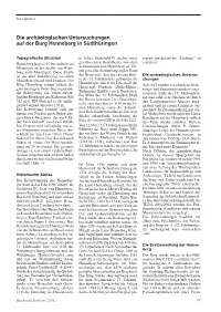 Die Archäologischen Untersuchungen Auf Der Burg Henneberg in Südthüringen
