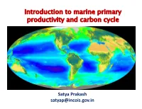 Introduction to Marine Primary Productivity and Carbon Cycle