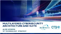 Multilayered Cybersecurity Architecture and Suite Alon Atsmon Vp Technology Strategy