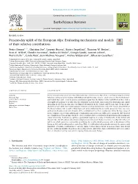 Present-Day Uplift of the European Alps Evaluating Mechanisms And