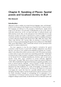 Spatial Poesis and Localized Identity in Buli