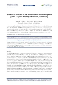 ﻿Systematic Revision of the Trans-Bassian Moriomorphine Genus