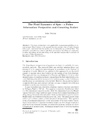 The Fluid Dynamics of Spin - a Fisher Information Perspective and Comoving Scalars