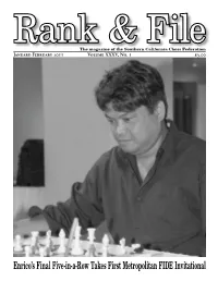 Enrico's Final Five-In-A-Row Takes First Metropolitan FIDE Invitational