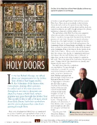 HOLY DOORS Holy Door Is to Make the Journey Istock That Every Christian Is Called to Make, to Go from Darkness to N My Last Bishop’S Message, We Talked Light