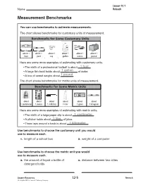 Measurement Benchmarks