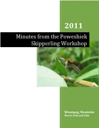Minutes from the Poweshiek Skipperling Workshop